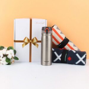 메탈 텀블러 500ml+무릎담요 2종세트 홍보물품제작