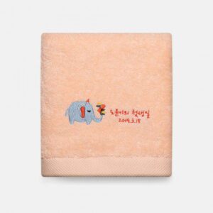 라라리빙 돌 답례품수건 제작 플라워코끼리 170g 주문제작 호텔타올
