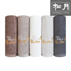 송월타올 감사합니다 캘리자수 150g 1p 수건답례품 제작