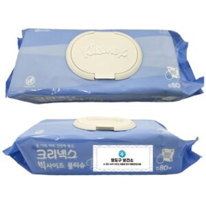 크리넥스 빅사이즈 물티슈 판촉물 80매 캡형