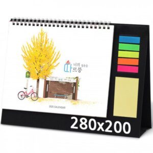탁상달력 점착메모지 너의청춘을따르릉 캘린더 카렌다 제작 280x200mm