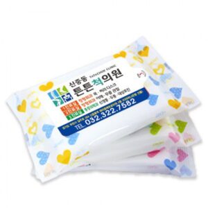 하트광고 3종 물티슈 15매 홍보물품 제작