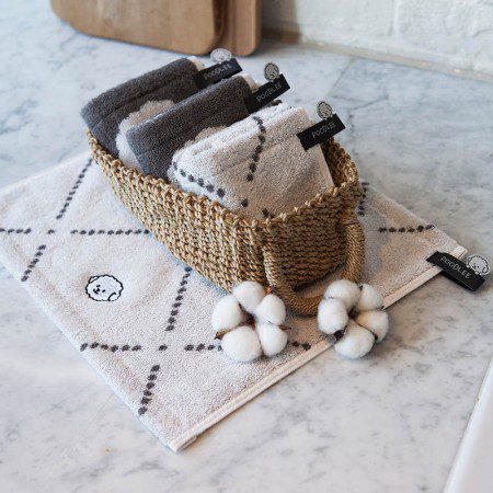 국내산 수건답례품 무한타올 푸들이 고리수건 제작 60g 대표이미지