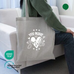 리유저블백 제작 오코텍스 리사이클 그레이컬러 라이트 에코백판촉물 38x42cm