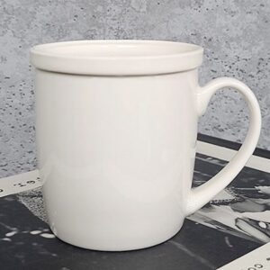 머그컵제작 국산 U자 백자 뚜껑 머그