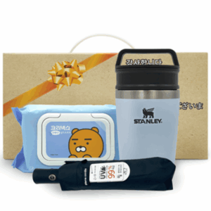 안심생활건강세트 34호 스탠리 텀블러 미니 머그컵 + 완자동 암막 3단 우산 + 라이언물티슈 홍보물품제작