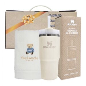 안심생활건강세트 71호 스탠리 텀블러제작 퀜처 H2.0 414ml+베어타올150g
