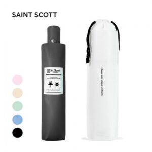 3단우산 답례품 – 세인트스코트 3단 전자동 패치온 암막 우양산 더스트백 패키지