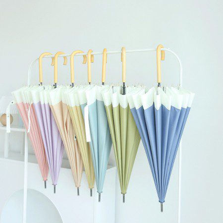 투톤 우드 16K 장우산 기념품제작 대표이미지