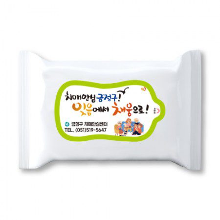 홍보용 30매 백색 물티슈제작 대표이미지