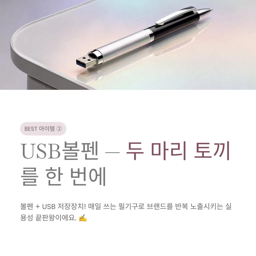 볼펜 USB 판촉물 제작 비용