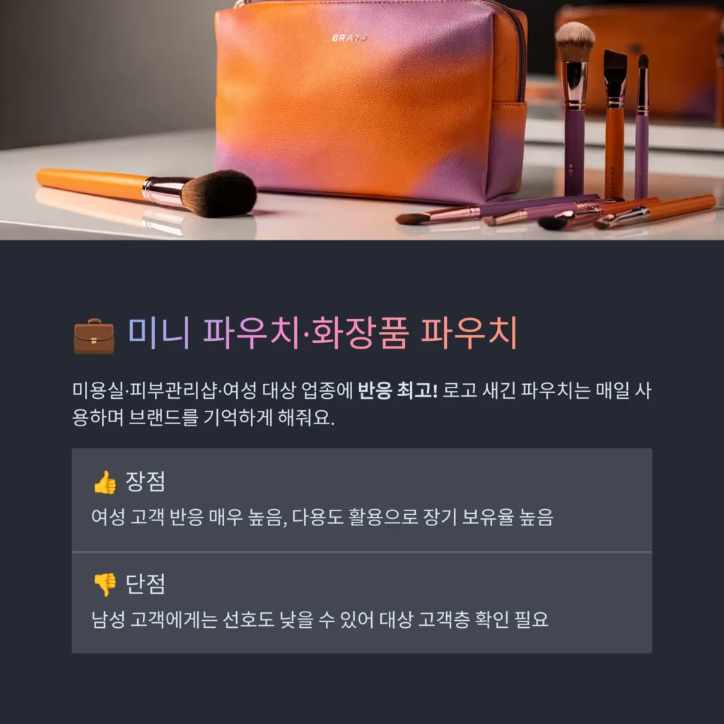 개업판촉물 미니파우치 네일샵 미용실 사은품