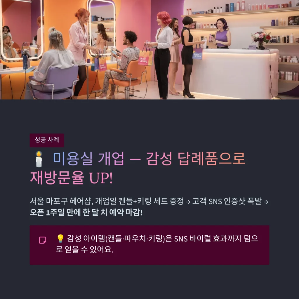 개업판촉물 제작 미용실 답례품