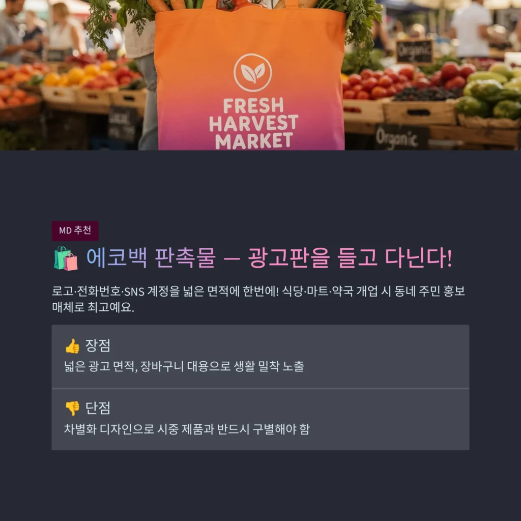 개업판촉물 학원판촉물 에코백