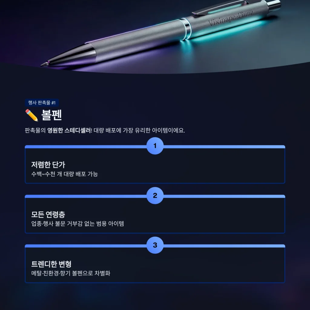 굿즈 주문제작 볼펜 로고인쇄 각인 홍보물품 제작