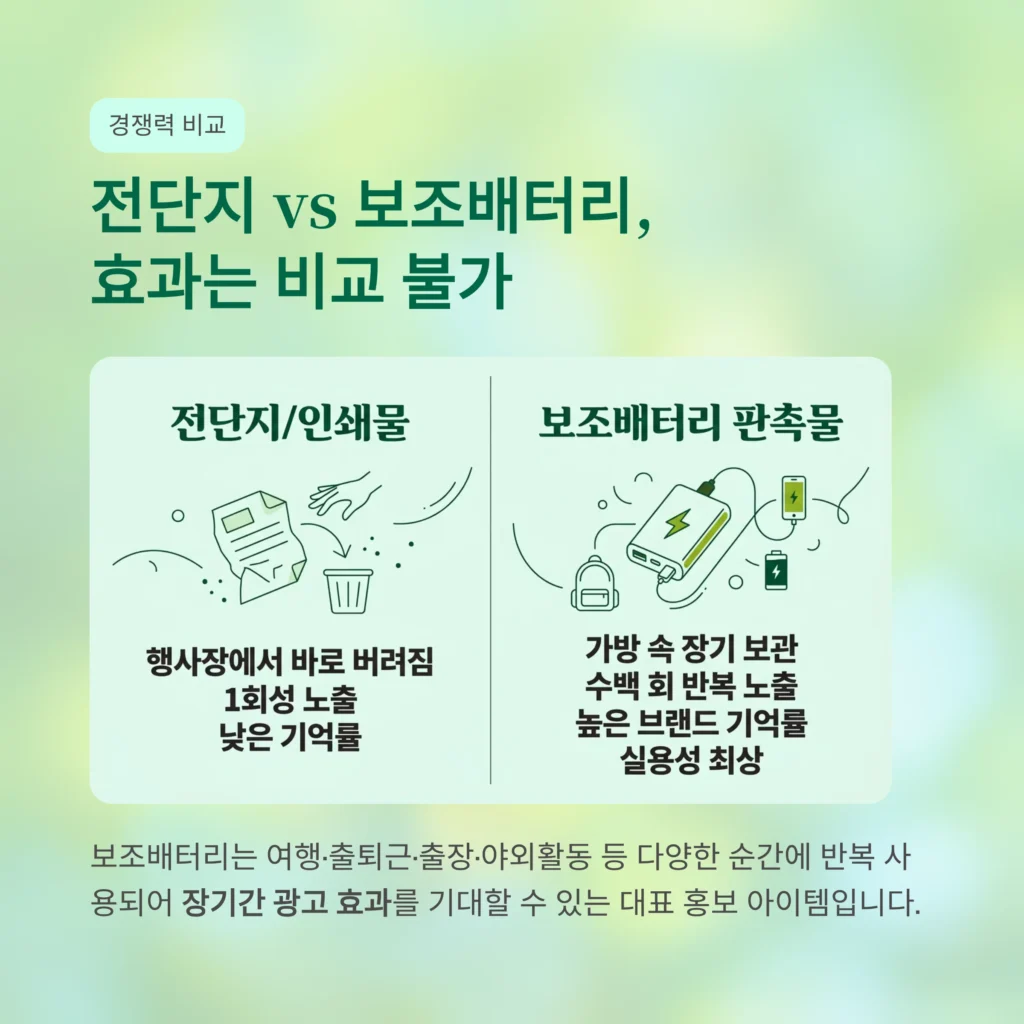 보조배터리 판촉물 답례품 제작