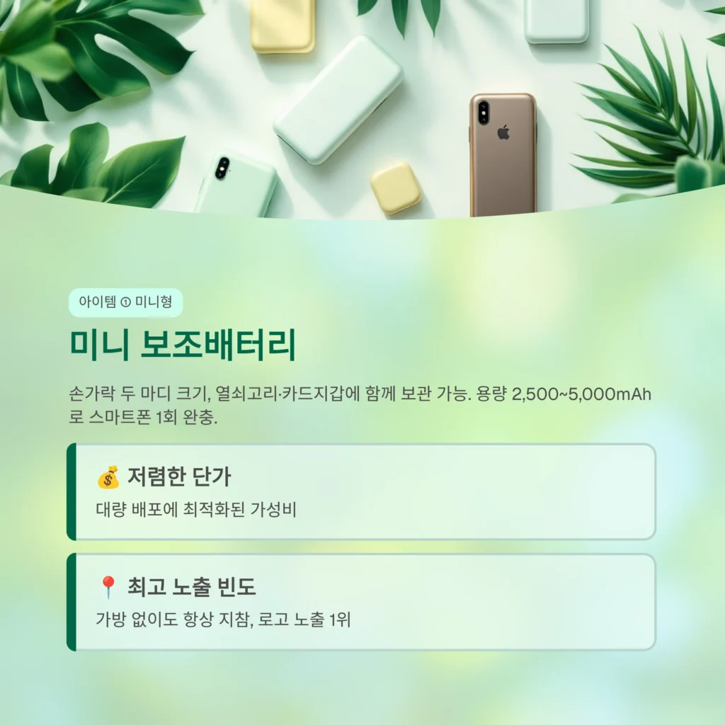 보조배터리 판촉물 미니보조배터리 단체선물 인쇄