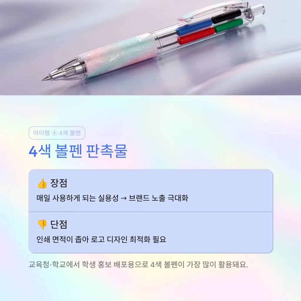 볼펜 판촉물 제작 4색 볼펜 가격