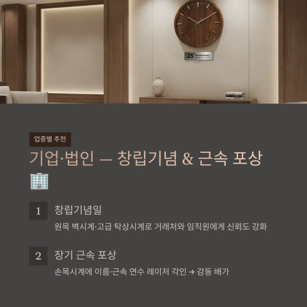 기업 판촉물 시계 주문제작 창립기념일 선물 제작