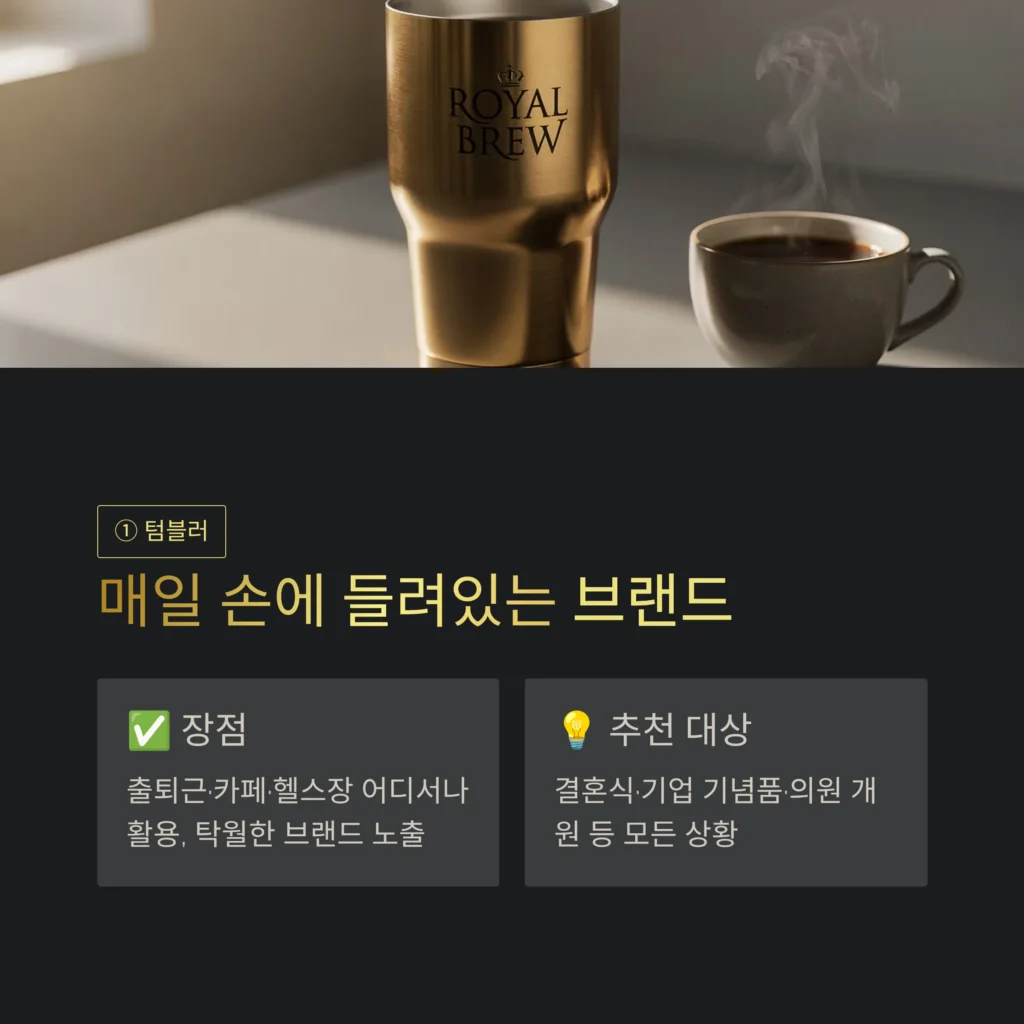 실용적인 답례품 텀블러 포장 로고인쇄