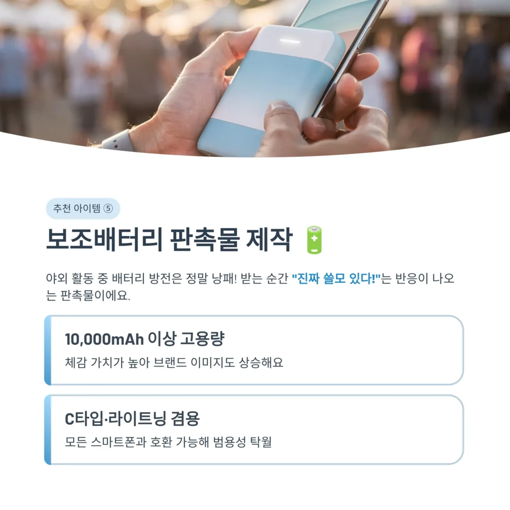 여름 판촉물 보조배터리 여행사 사은품 답례품