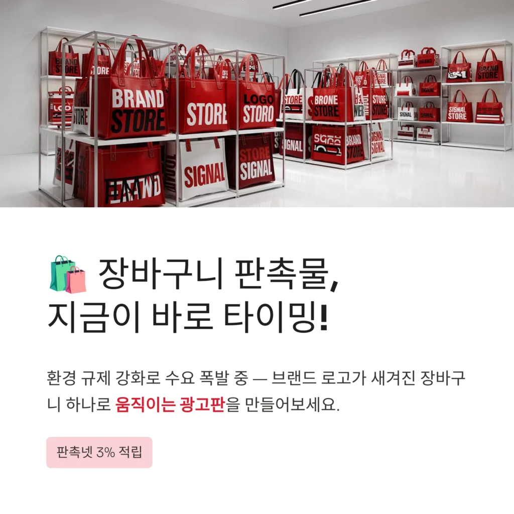 장바구니 판촉물 제작 타포린 가방 도매 쇼핑몰