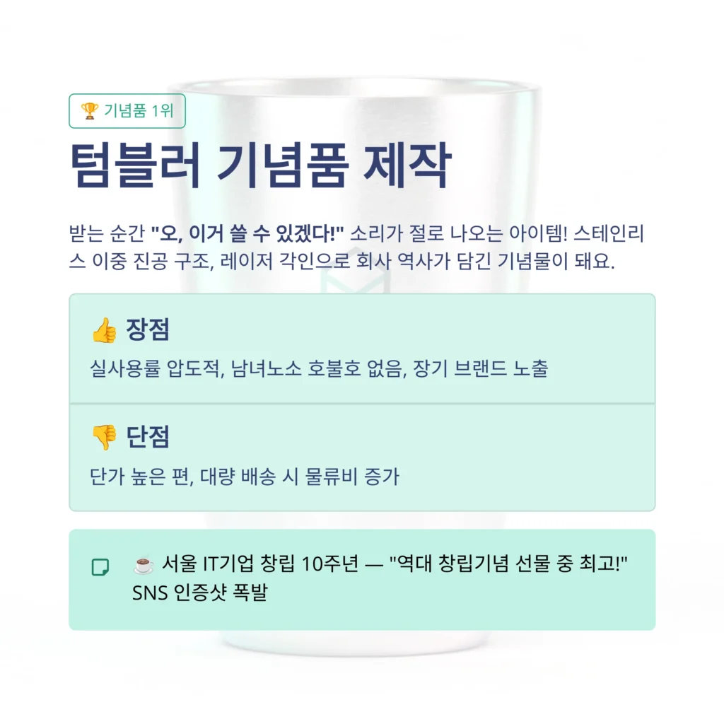 창립기념품 주문제작 회사 기념품 제작