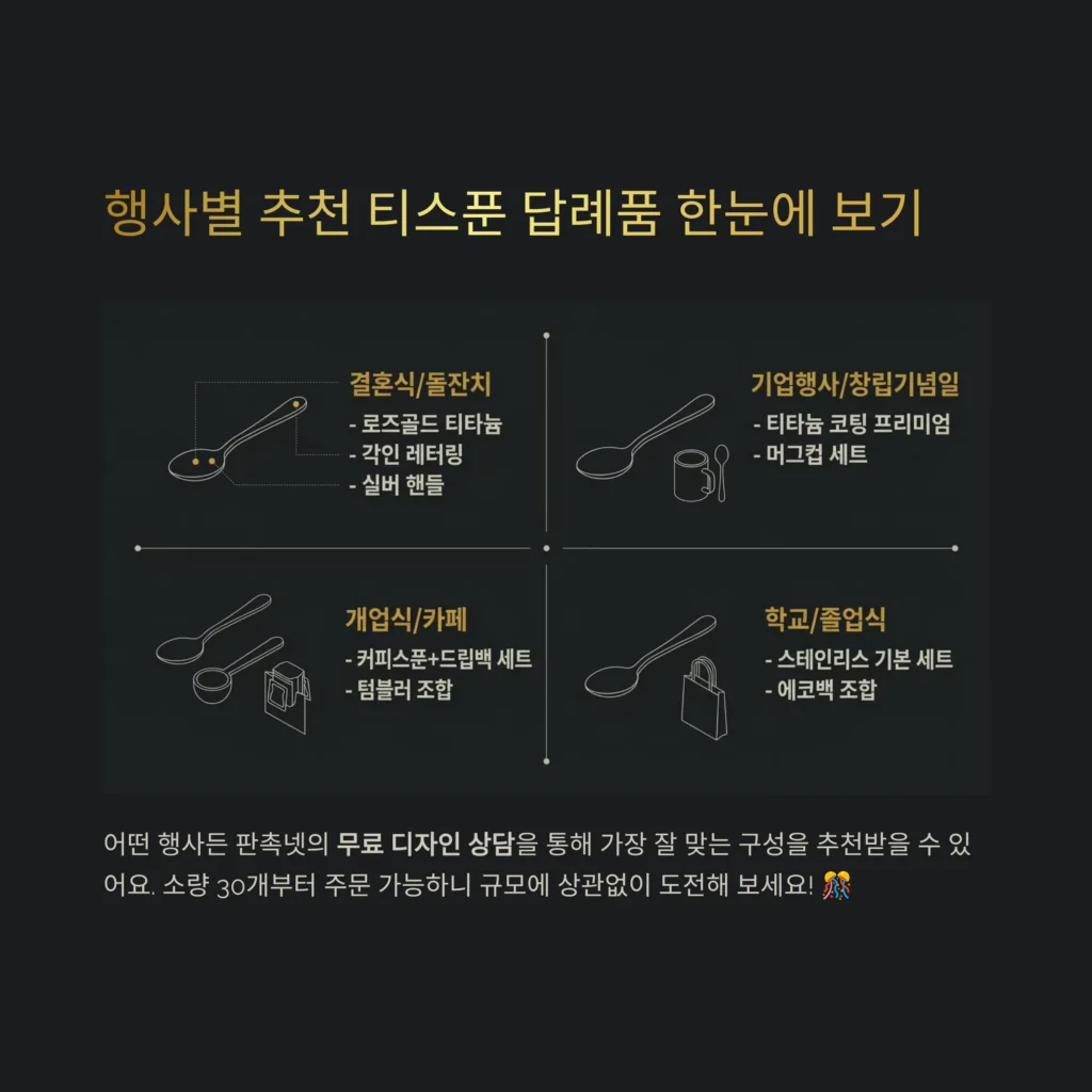 티스푼 답례품 개업 사은품 결혼식 답례품 돌답례품