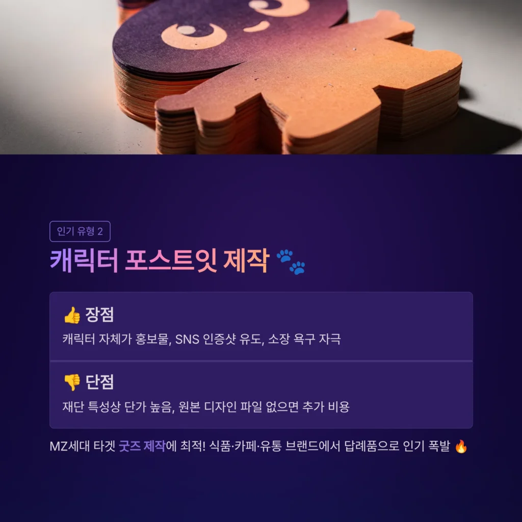 포스트잇 제작 캐릭터 포스트잇 주문제작 브랜드 판촉물