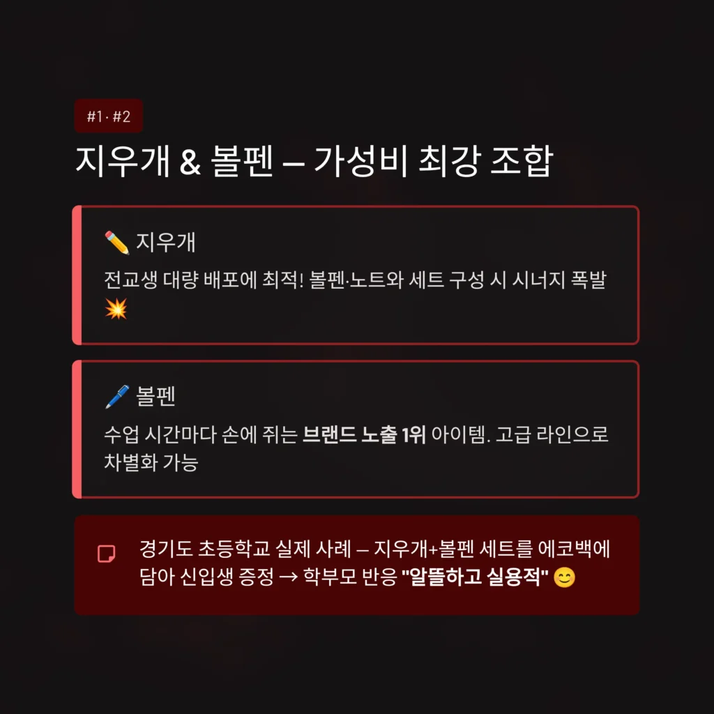 학교 기념품 제작 지우개 로고인쇄 볼펜 판촉물