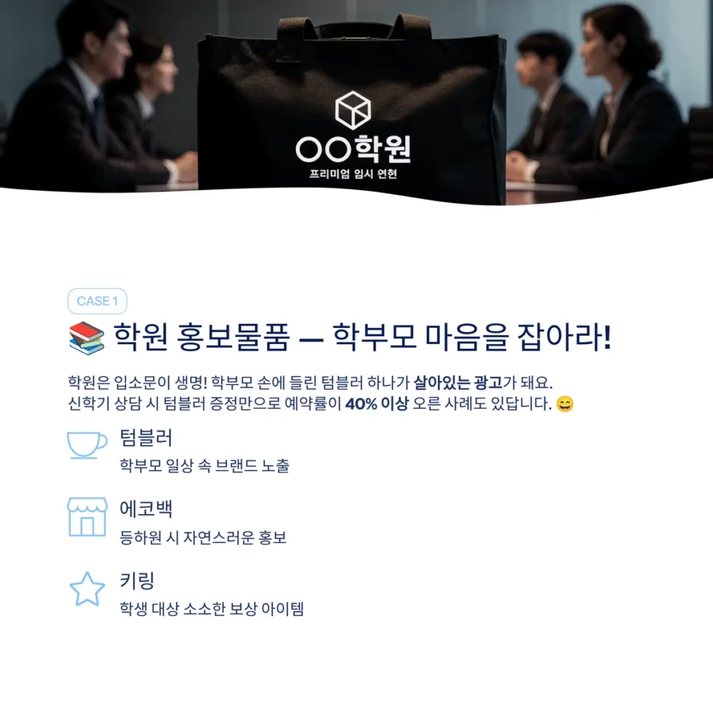 학원 홍보물품 제작 학생 판촉물 추천